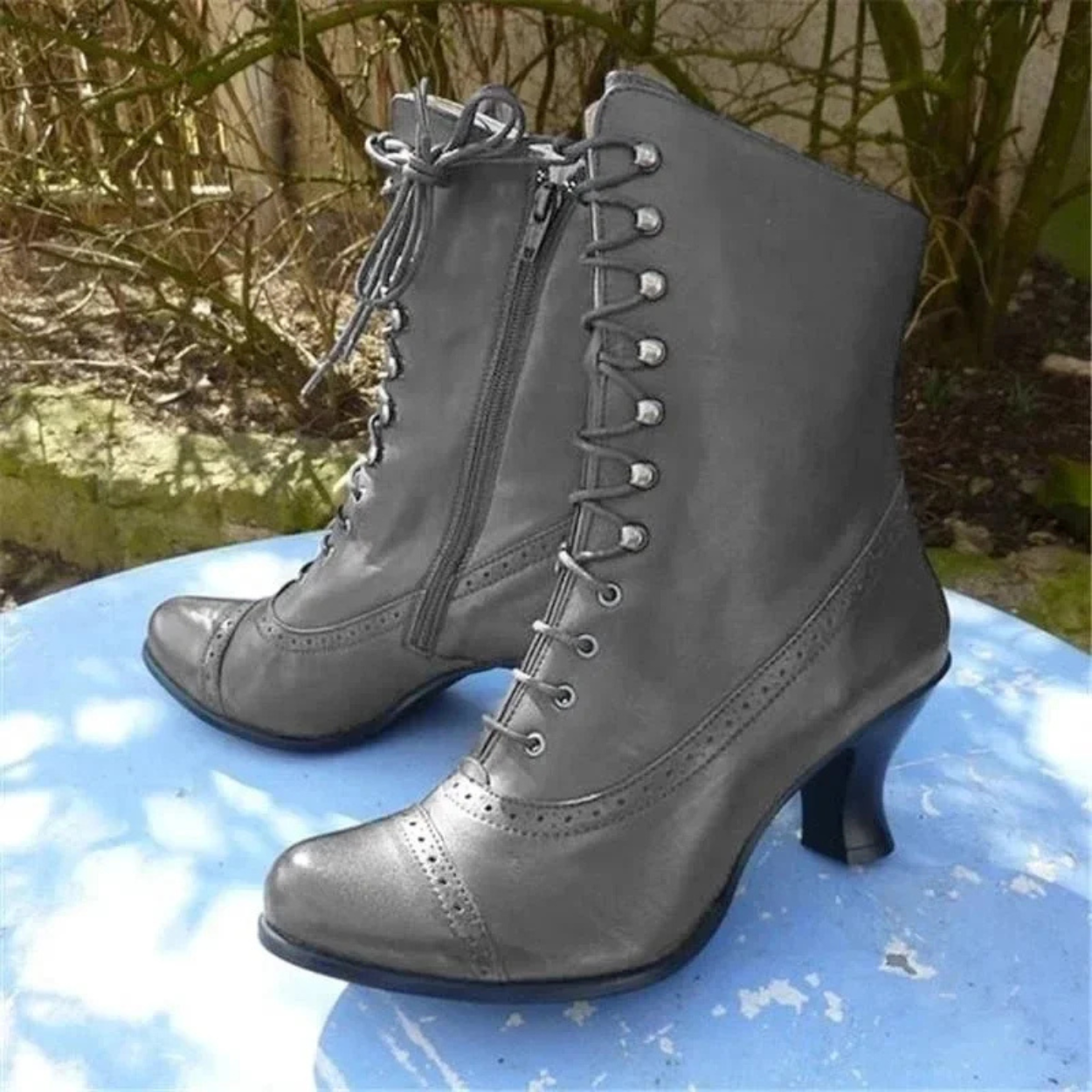 Elegant Black PU Women's Ankle Boots
