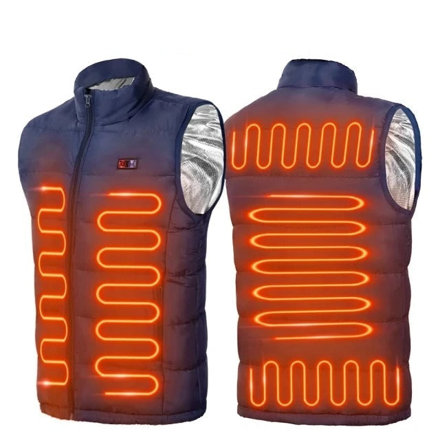 Rechargeable Heated Vest with 9 Heat Zones