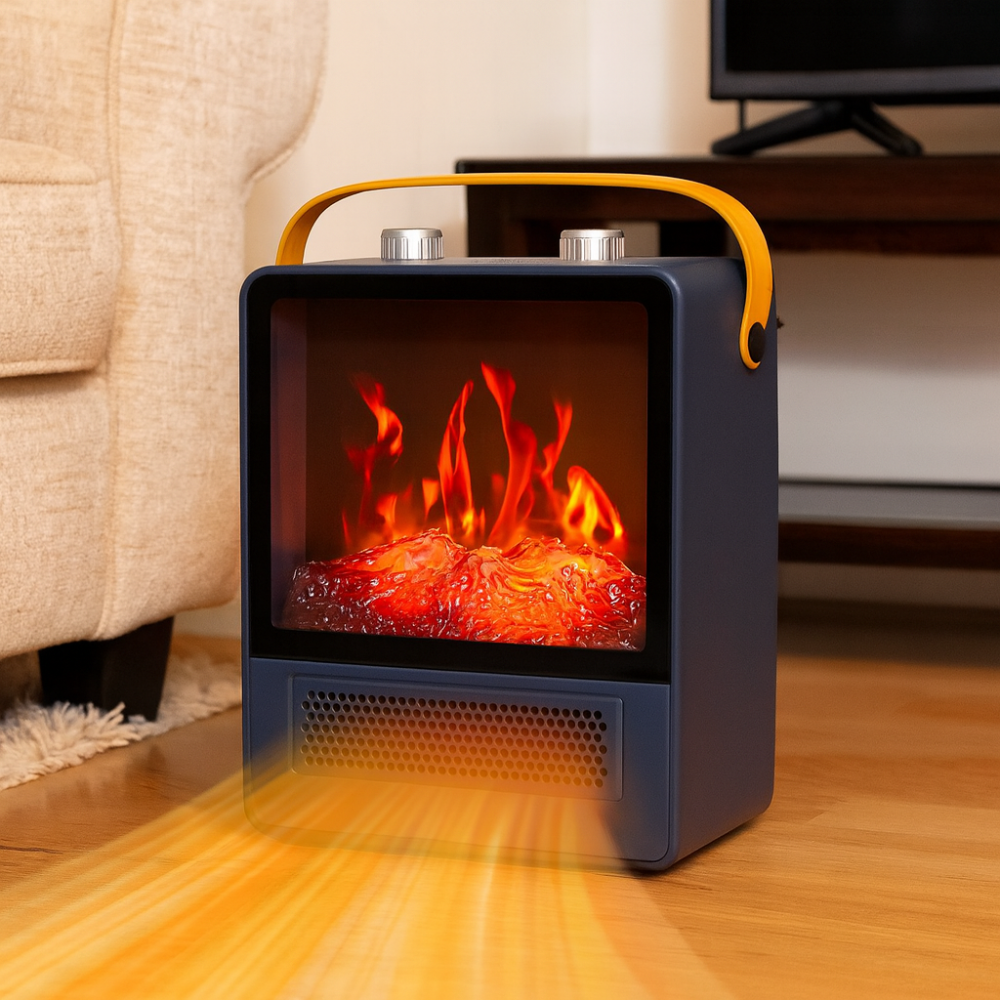Electric Fireplace with Realistic Flame Design