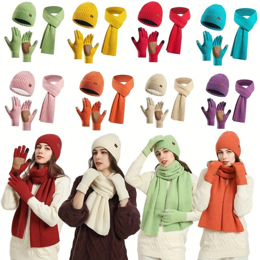 3-Piece Warm and Comfortable Knitted Winter Set