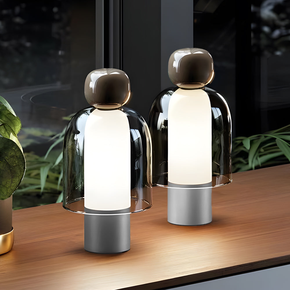 Elegant Glass Desk Lamp with Adjustable LED