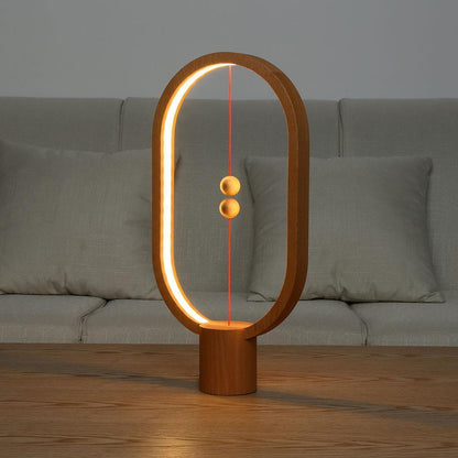 Elegant Wooden Table Lamp with Magnetic Switch