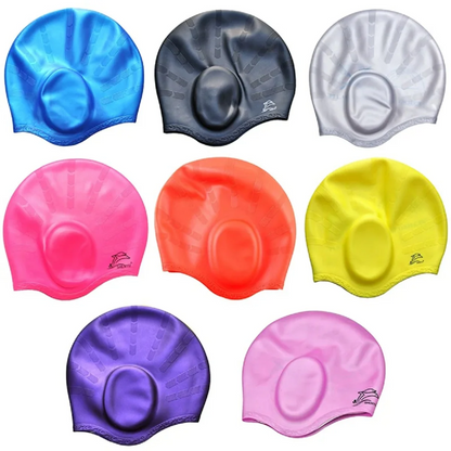 Waterproof Rubber Shower Cap with Ear Protection