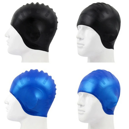 Waterproof Rubber Shower Cap with Ear Protection