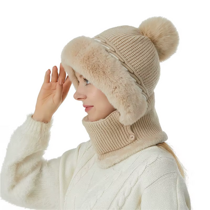 Soft and Warm 2-in-1 Polar Fleece Hat and Scarf