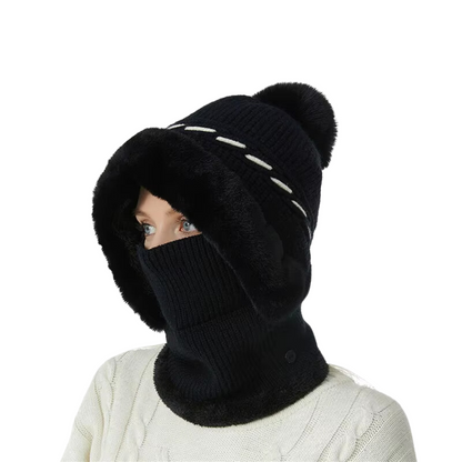 Soft and Warm 2-in-1 Polar Fleece Hat and Scarf