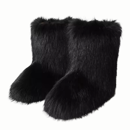 Retro Style Fur-Lined Boots