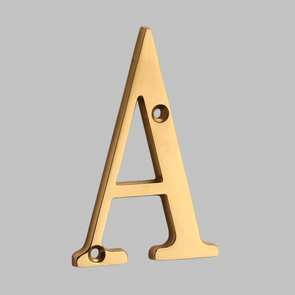 Sturdy Modern Brass House Numbers