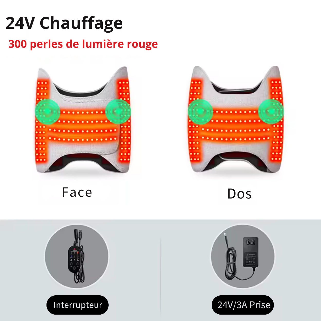 Electric Heating Belt with Massage and Heat