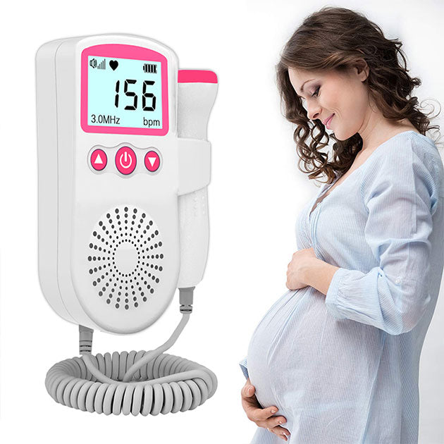 Portable fetal heart rate monitor