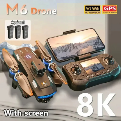 Professional 8K Quadcopter Drone with FPV Camera and WiFi Screen Remote Control