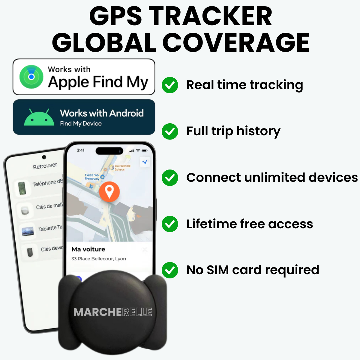 Marcherelle - GPS Tracker for Children Without Subscription