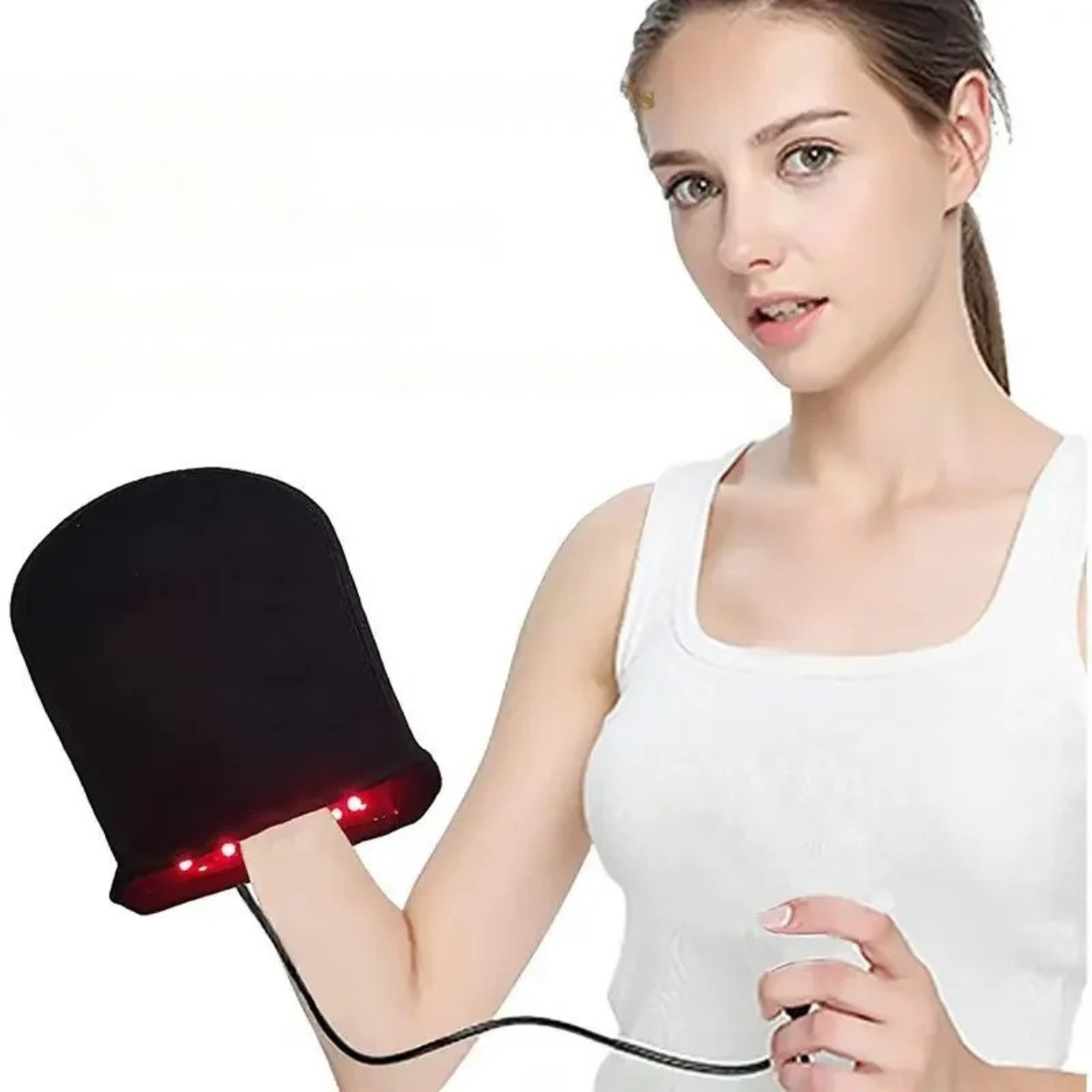Heated Red LED and Infrared Light Therapy Gloves