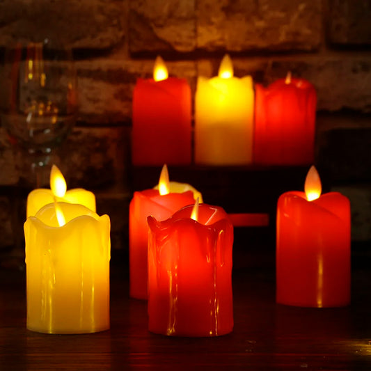 Bougies LED Sûres pour Fêtes et Soirées - Santeova