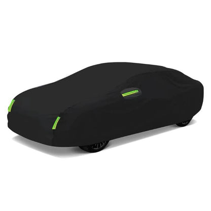 Waterproof Car Cover with Safety Stripes and Sun Protection