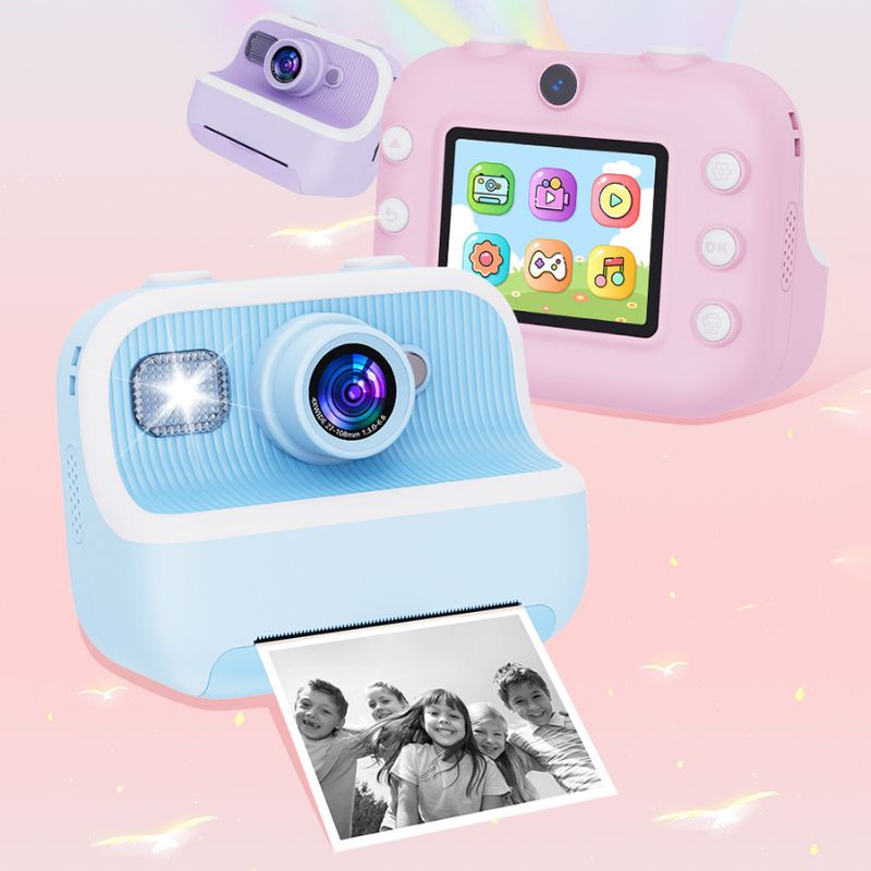 Marcherelle™ – Appareil Photo Enfant Impression Instantanée Sans Encre