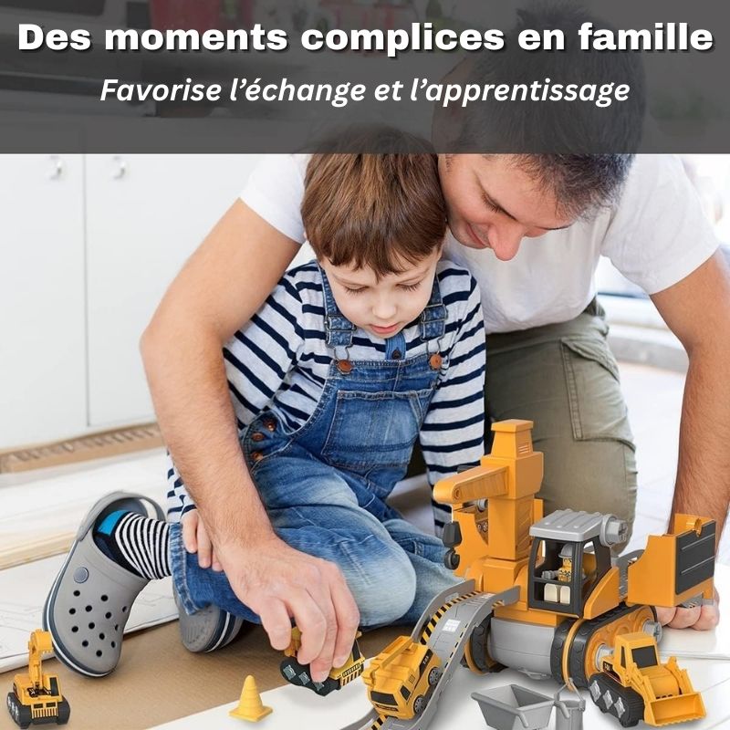 Marcherelle™ – Camion de Chantier Éducatif 4-en-1 Pour Enfants