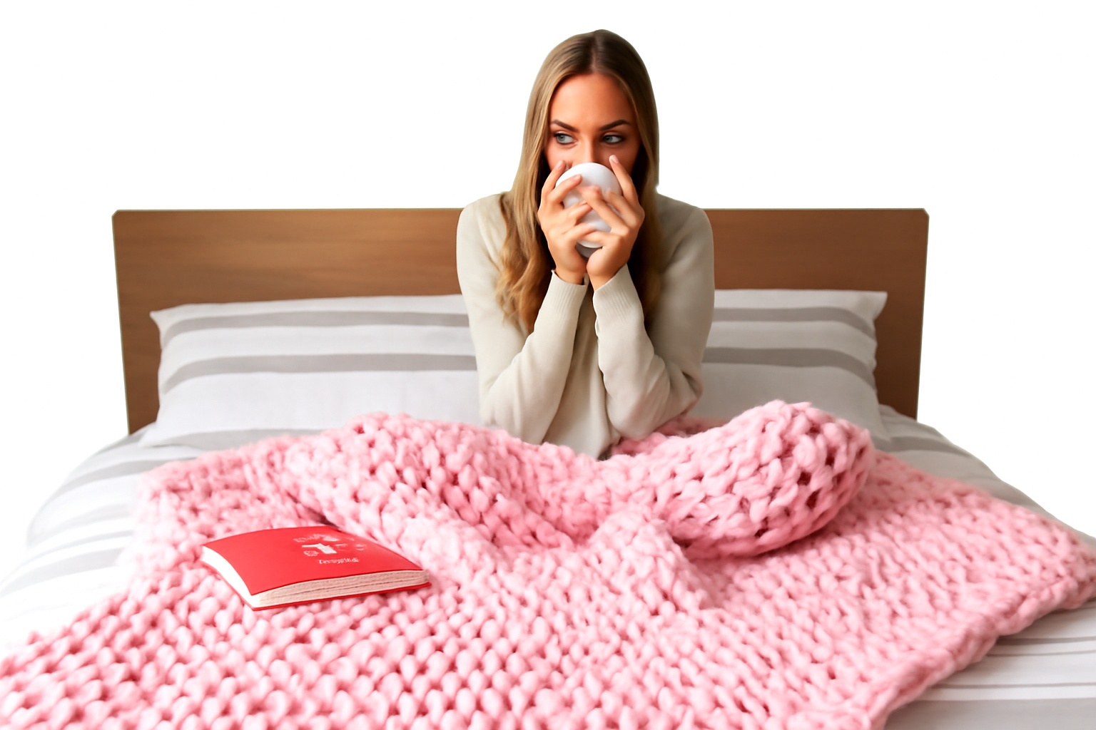 Marcherelle™ – Couverture Lestée Tricotée – Réduit le Stress et Améliore le Sommeil