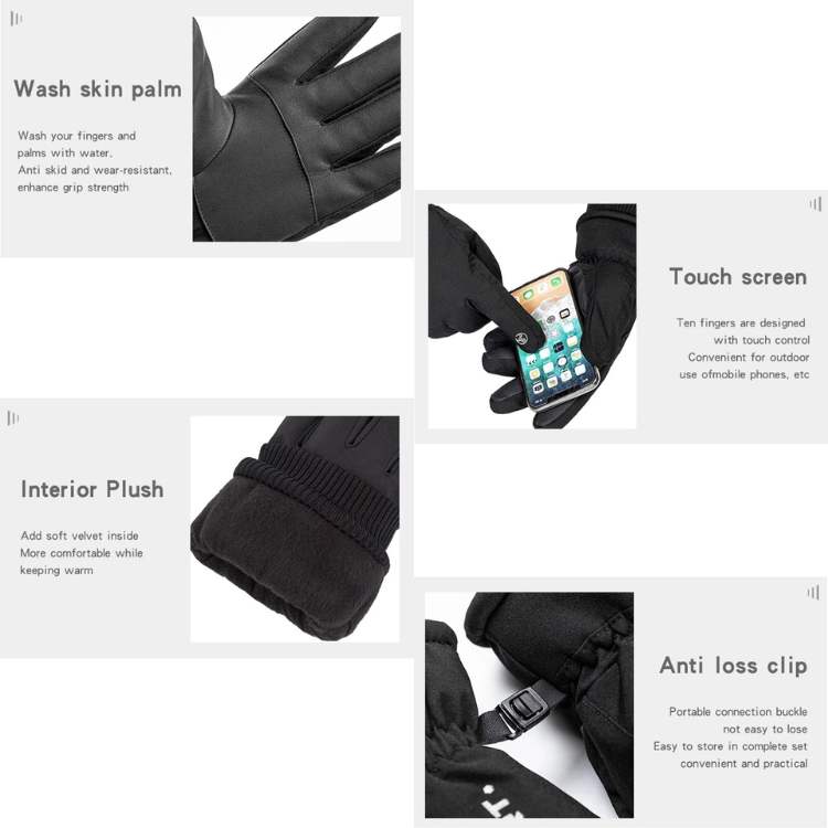 Marcherelle™ – Gants de Ski Imperméables avec Isolation 3M et Technologie Tactile