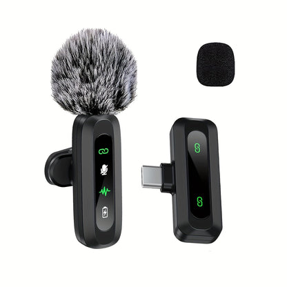 Marcherelle™ – Microphone Cravate Sans Fil USB-C Pour Un Son Clair Et Stable