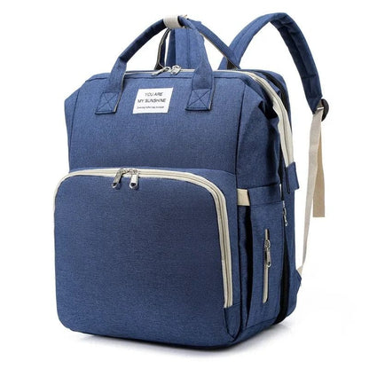 Marcherelle™ – Sac à Langer Sac à Dos 3-en-1 avec Lit Bébé & Grande Capacité