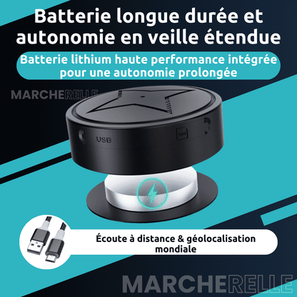 Marcherelle™ – Traceur GPS Voiture Sans Abonnement, Localisation Précise
