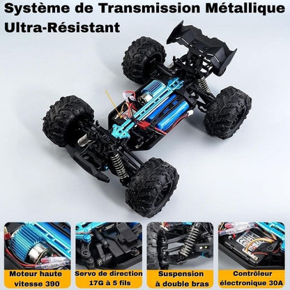 Marcherelle™ – Voiture Télécommandée 4x4 Tout Terrain 50 km/h Rechargeable