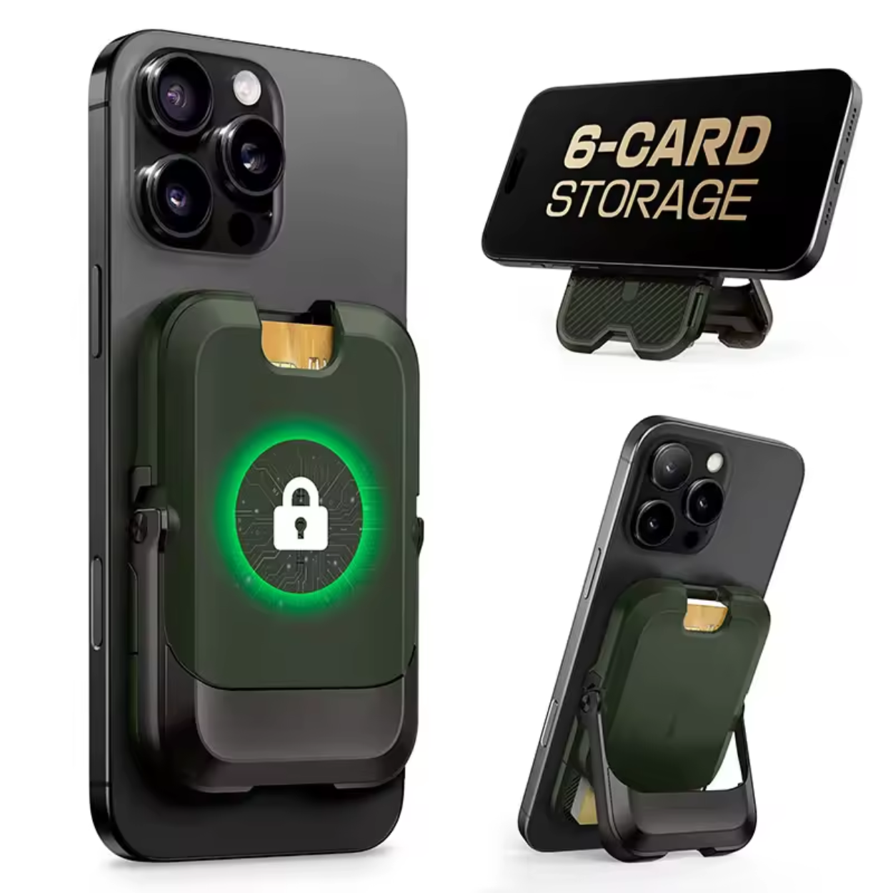 Magnetic iPhone Wallet with 6 Card Slots