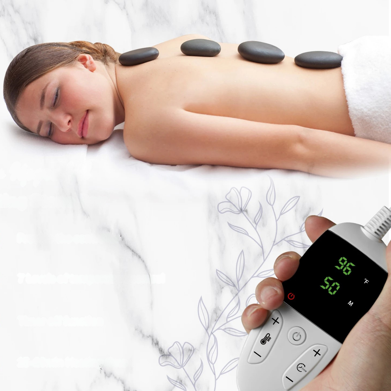 Basalt Heating Stone with Built-in Heater for Massage