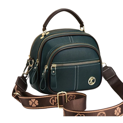 Elegant Women's Leather Handbag with Shoulder Strap