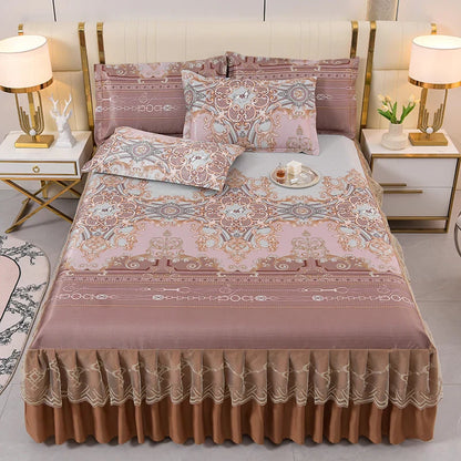 Soft bed skirts in luxurious velvet