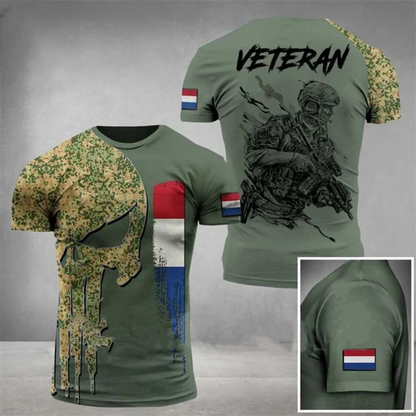 Men's Military Style Camouflage Army T-Shirt