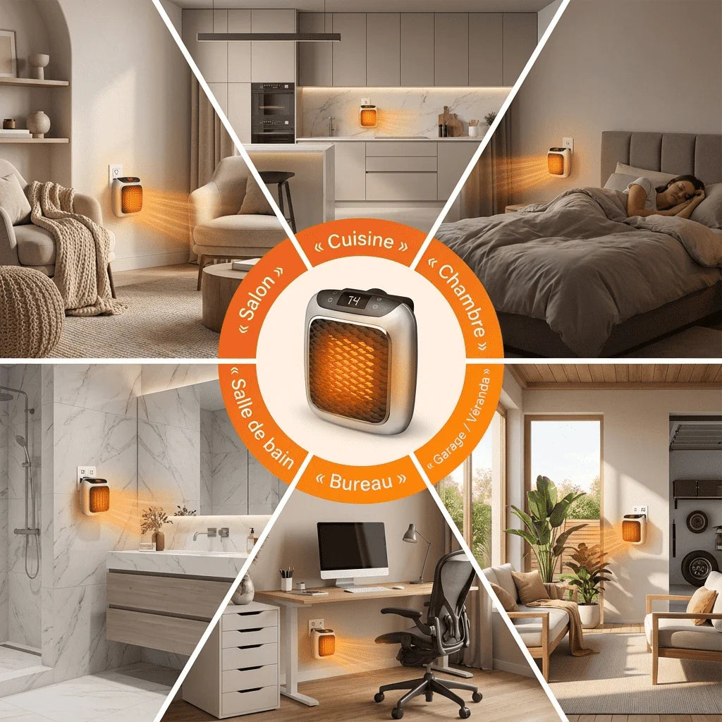 Marcherelle™ – Portable Electric Heater 800W Low Consumption