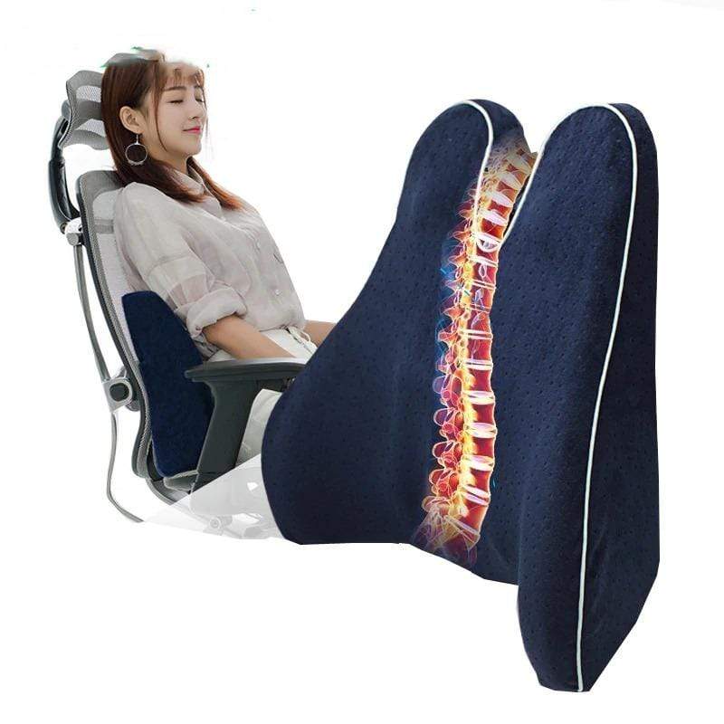 Ergonomic lower back support cushion