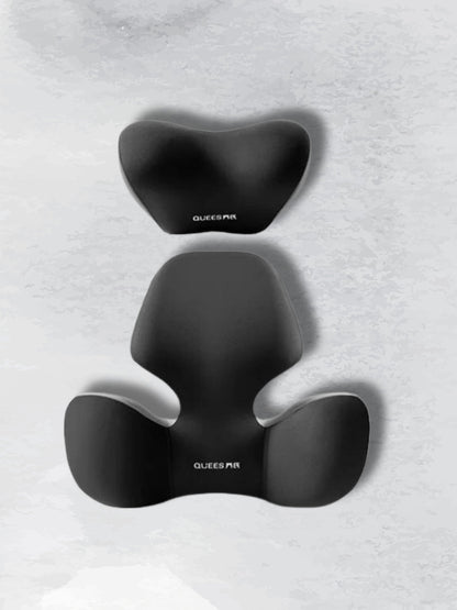 Car Lumbar Support Cushion with Adjustable Headrest