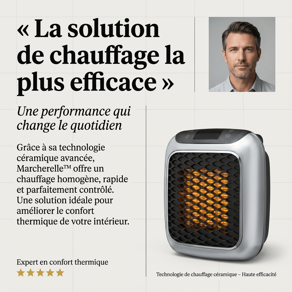 Marcherelle™ – Portable Electric Heater 800W Low Consumption