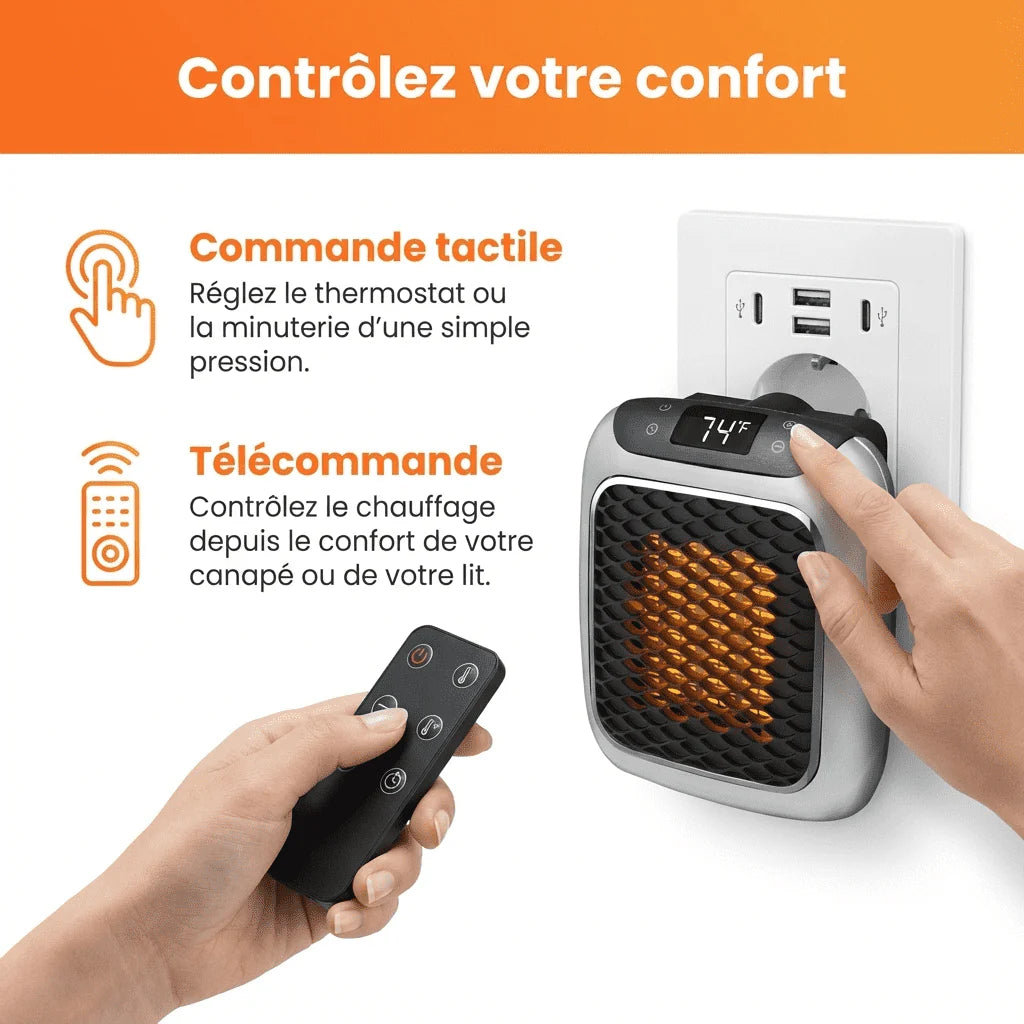 Marcherelle™ – Portable Electric Heater 800W Low Consumption