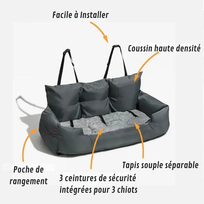 Comfortable and Reversible Dog Car Hammock
