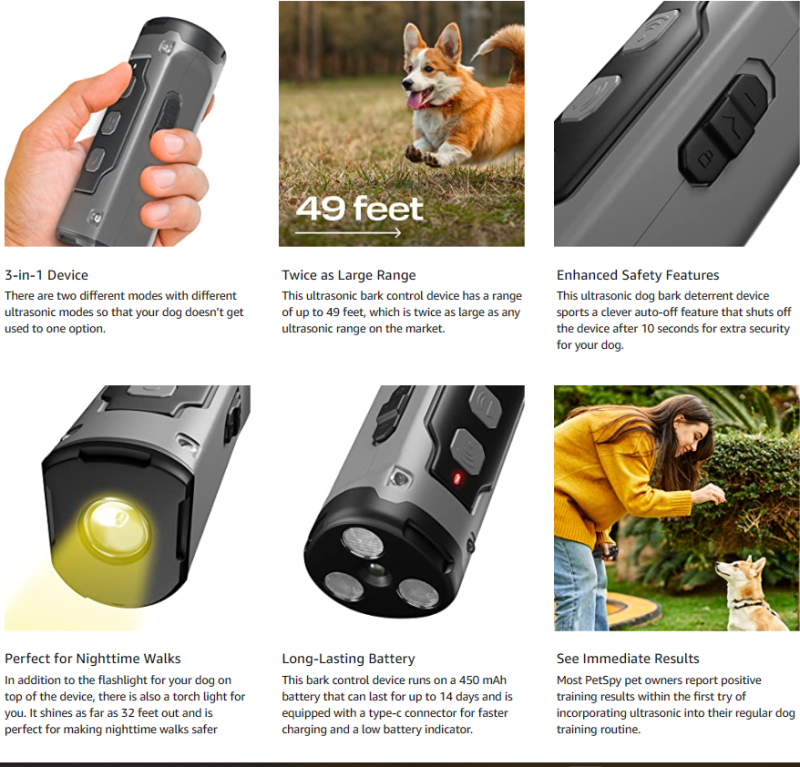 Powerful Ultrasonic Dog Repellent with Extended Range