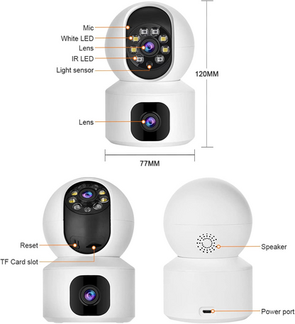 Marcherelle™ – WiFi Security Camera with Dual Lens HD Vision