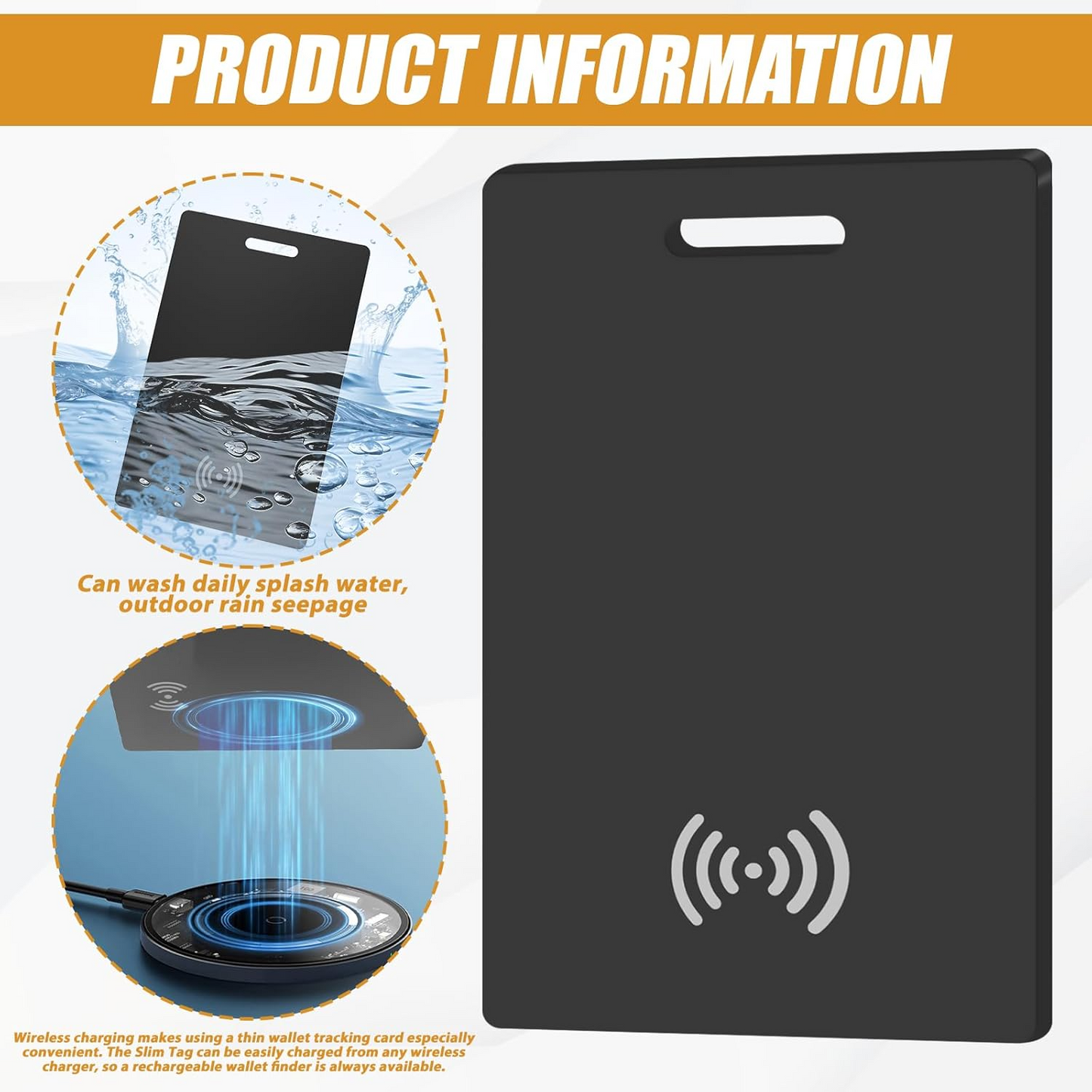 Marcherelle™ – Rechargeable Portfolio Tracking Card, Compatible with Apple Find My