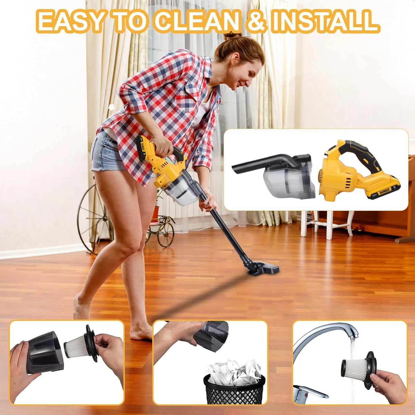 Marcherelle™ – Powerful Cordless Vacuum Cleaner for Versatile Cleaning