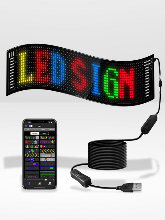 Panneau LED Auto Personnalisable et Réglable - Marcherelle