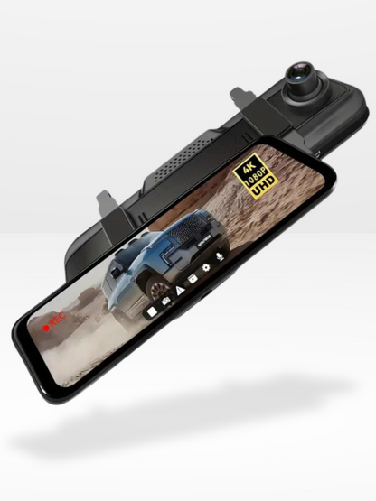 4K Front/Rear Mirror Camera with CarPlay and Recording