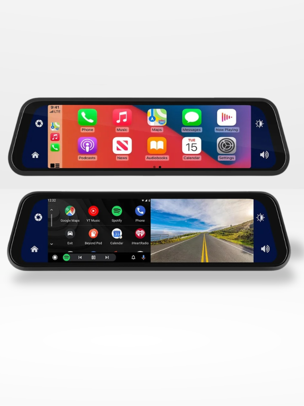 4K Front/Rear Mirror Camera with CarPlay and Recording