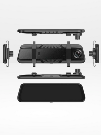 4K Front/Rear Mirror Camera with CarPlay and Recording