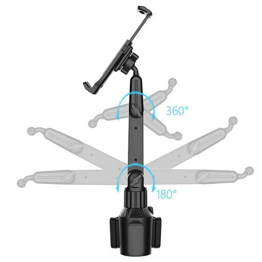 Tablet Holder with Adjustable Cup Holder